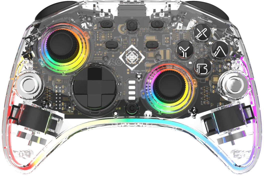 DELTACO Wireless Controller RGB GAM-198-T NSW 2, w.C-button,transp.