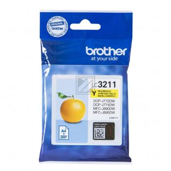 BROTHER Tintenpatrone yellow LC-3211Y DCP-J774DW 200 Seiten