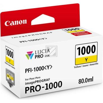 CANON Tintenpatrone gelb PFI-1000 iPF PRO-1000 80ml