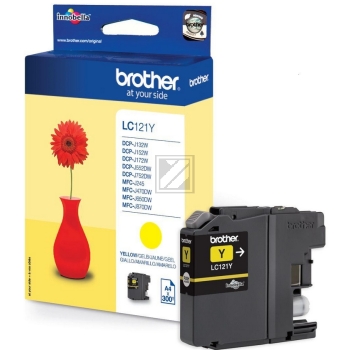 BROTHER Tintenpatrone yellow LC-121Y DCP-J132 300 Seiten