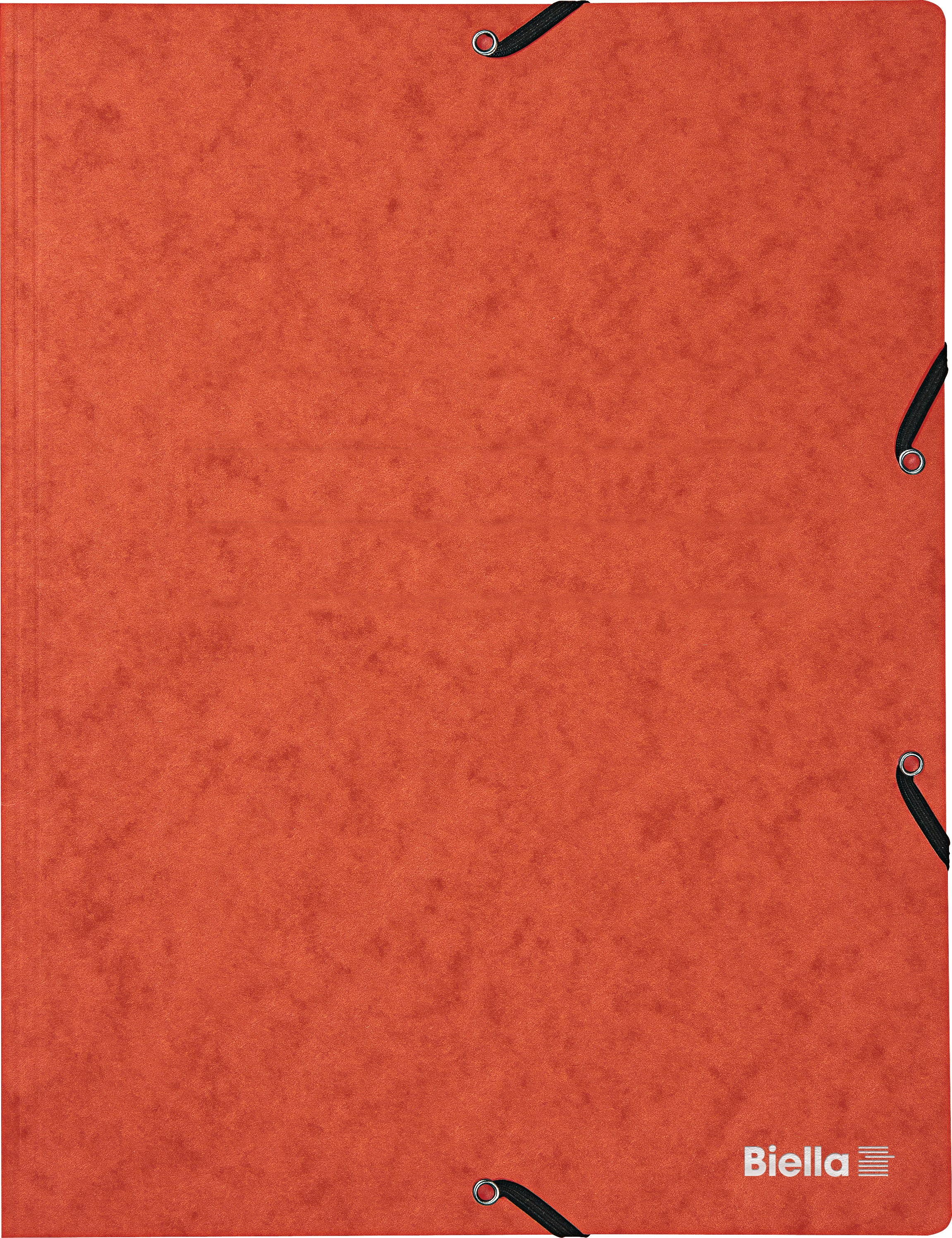 BIELLA Gummibandmappe A4 17840135U orange, 355gm2 200 Bl.