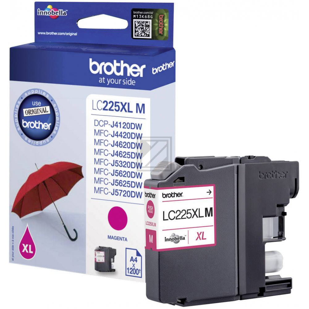 BROTHER Tintenpatrone magenta LC-225XLM MFC-J5620DW 1200 Seiten