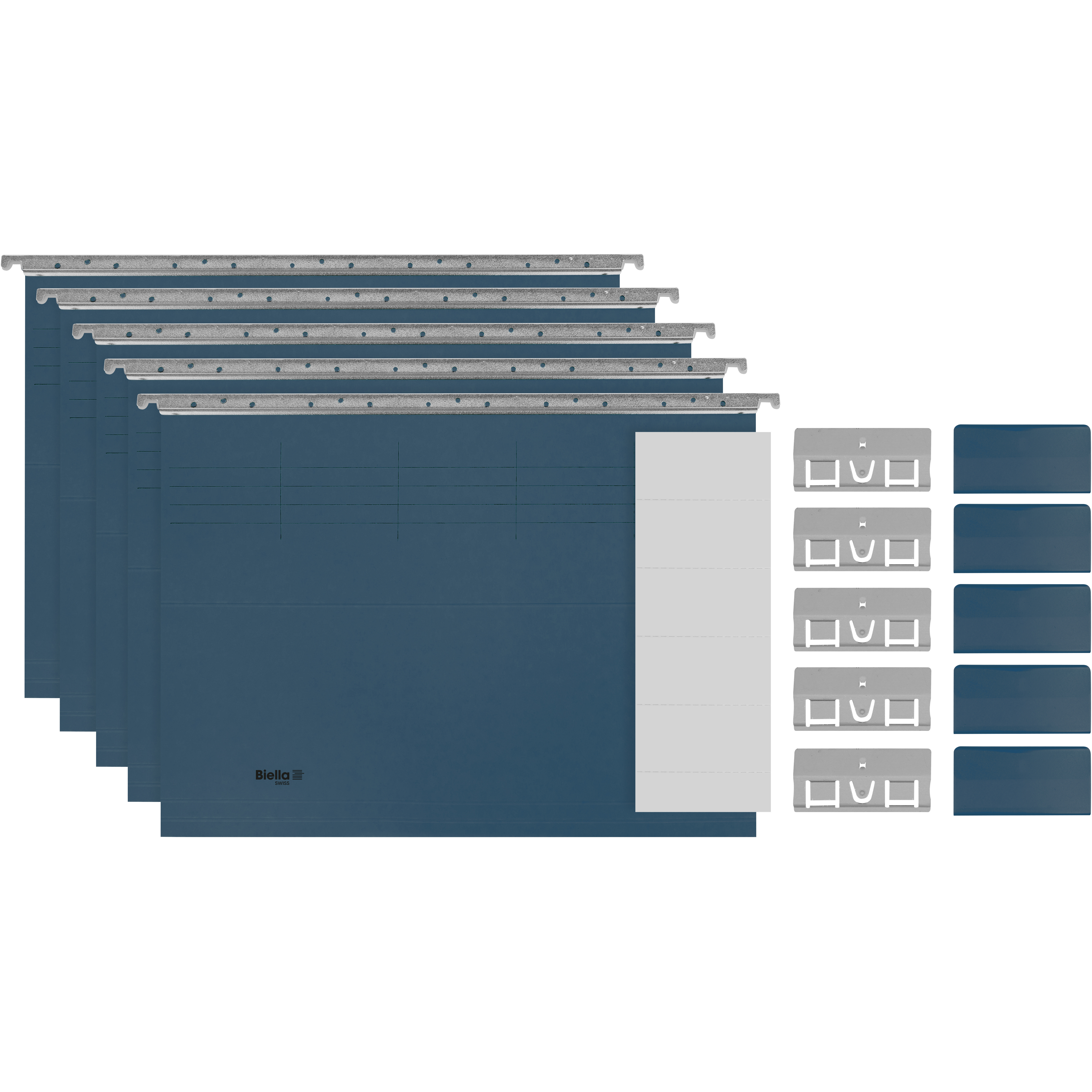 BIELLA Hängemappen-Set A4 27145505U blau 32x25cm 5 Stück
