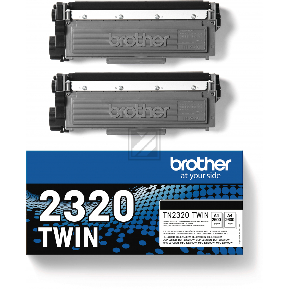 BROTHER Toner Twin Pack schwarz TN-2320TWIN HL-L2340/L2360 2x2600 Seiten BROTHER Toner Twin Pack schwarz TN-2320TWIN HL-L2340/L2360 2x2600 Seiten