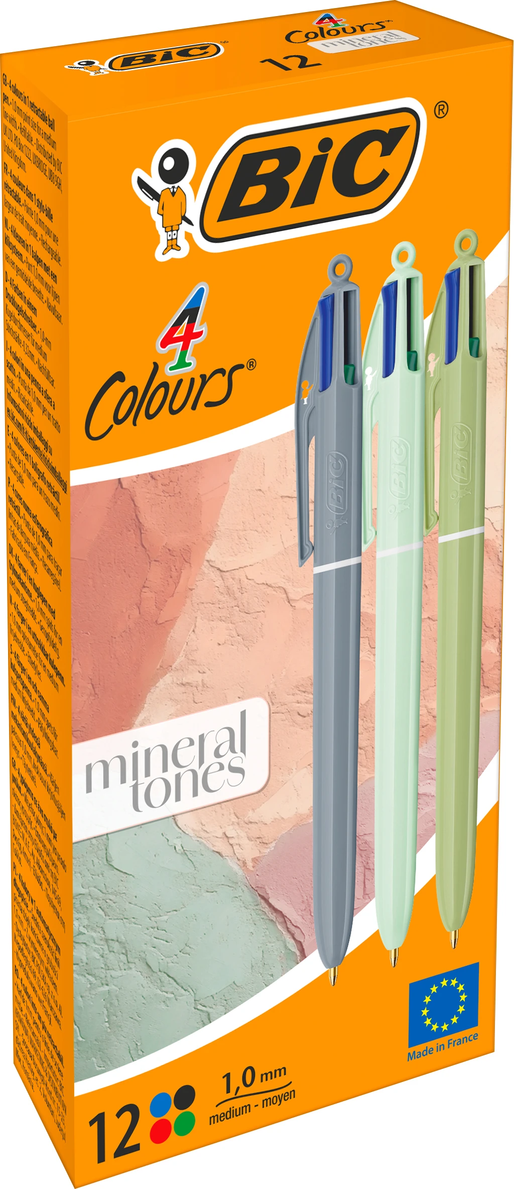 BIC Kugelschreiber 4 Colors 0.32mm 303301 Mineral Tones, assortiert