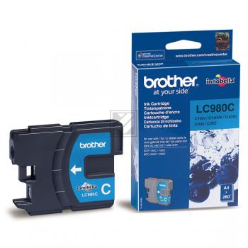 BROTHER Tintenpatrone cyan LC-980C DCP-165C 260 Seiten BROTHER Tintenpatrone cyan LC-980C DCP-165C 260 Seiten