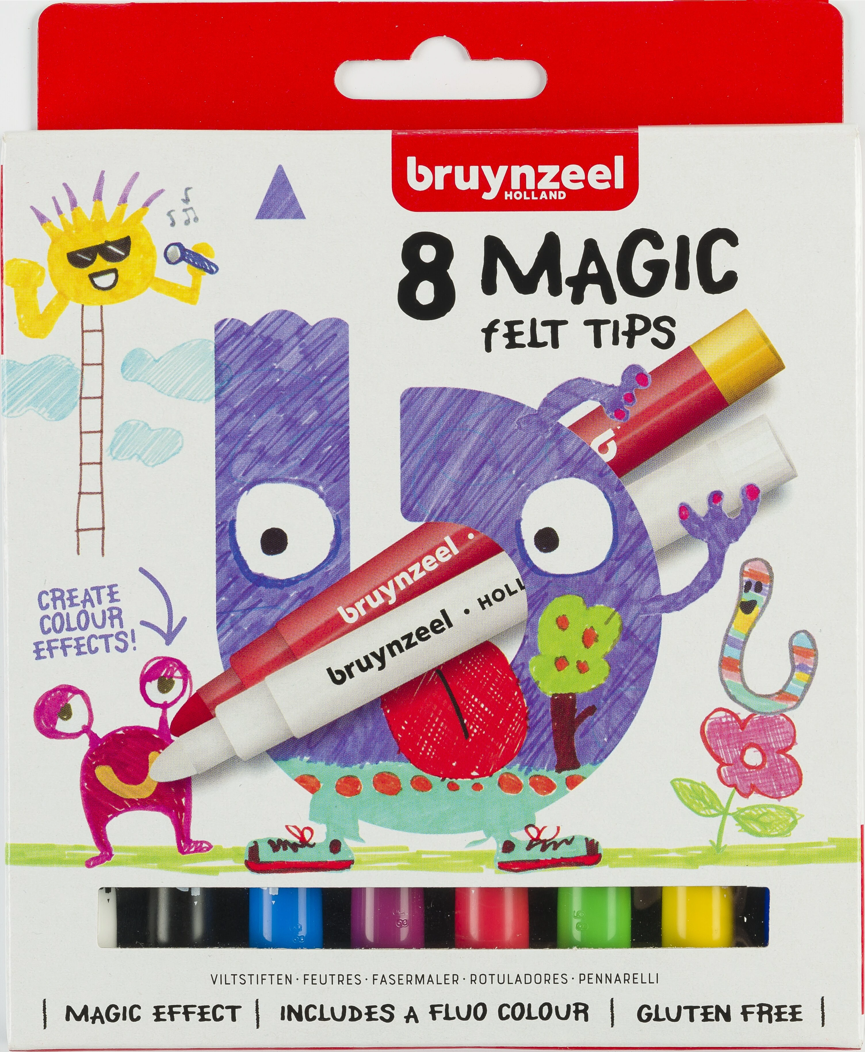 BRUYNZEEL Fasermaler-Set Magic 60126008 assortiert 8 Stück