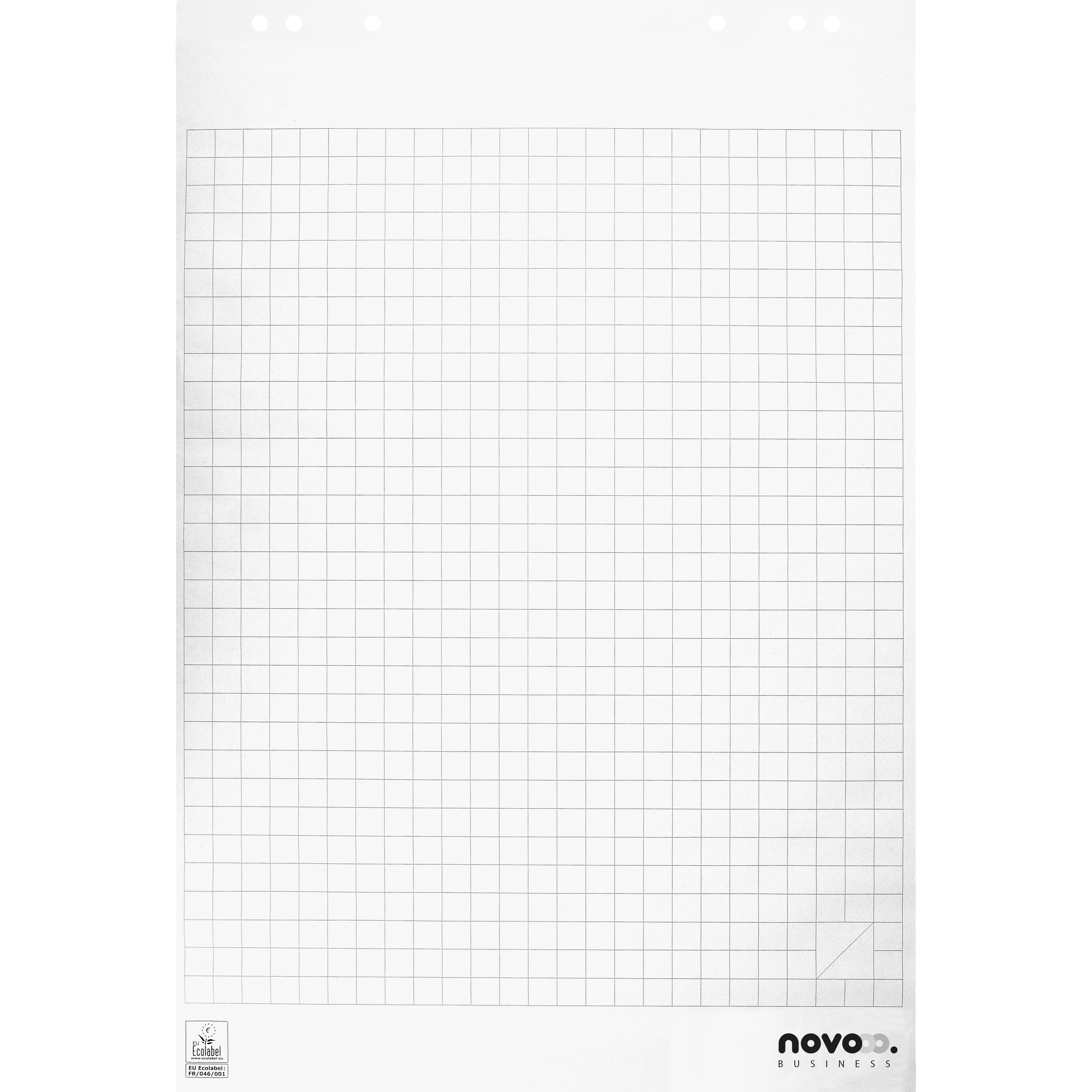 NOVOOO Flipchart-Block 80g 65x98cm 400174559 ECF kariert 5x20 Blatt