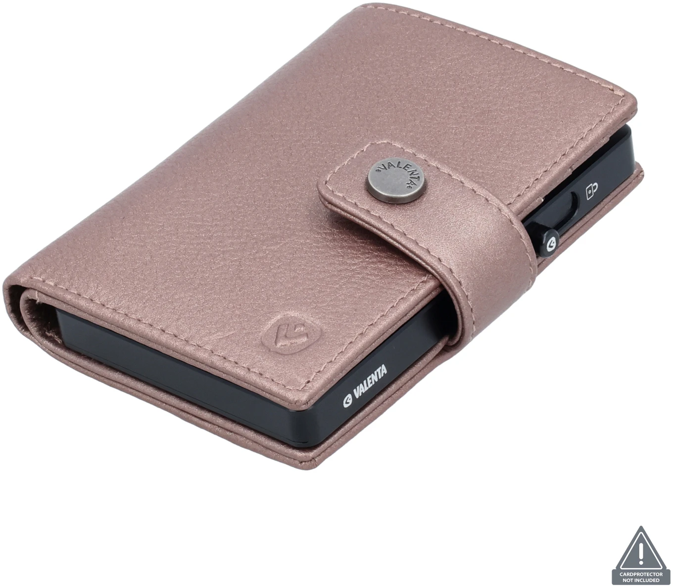 VALENTA Card Wallet Leather 588577 Luxe Metallic Copper