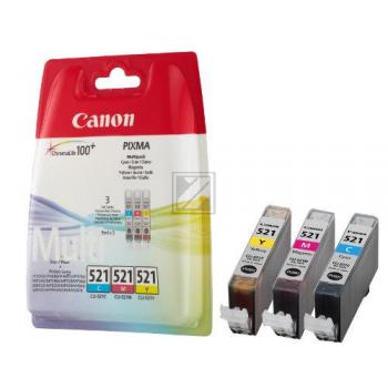 CANON Multipack Tinte CMY CLI-521Pack PIXMA MP 980 3x9ml CANON Multipack Tinte CMY CLI-521Pack PIXMA MP 980 3x9ml