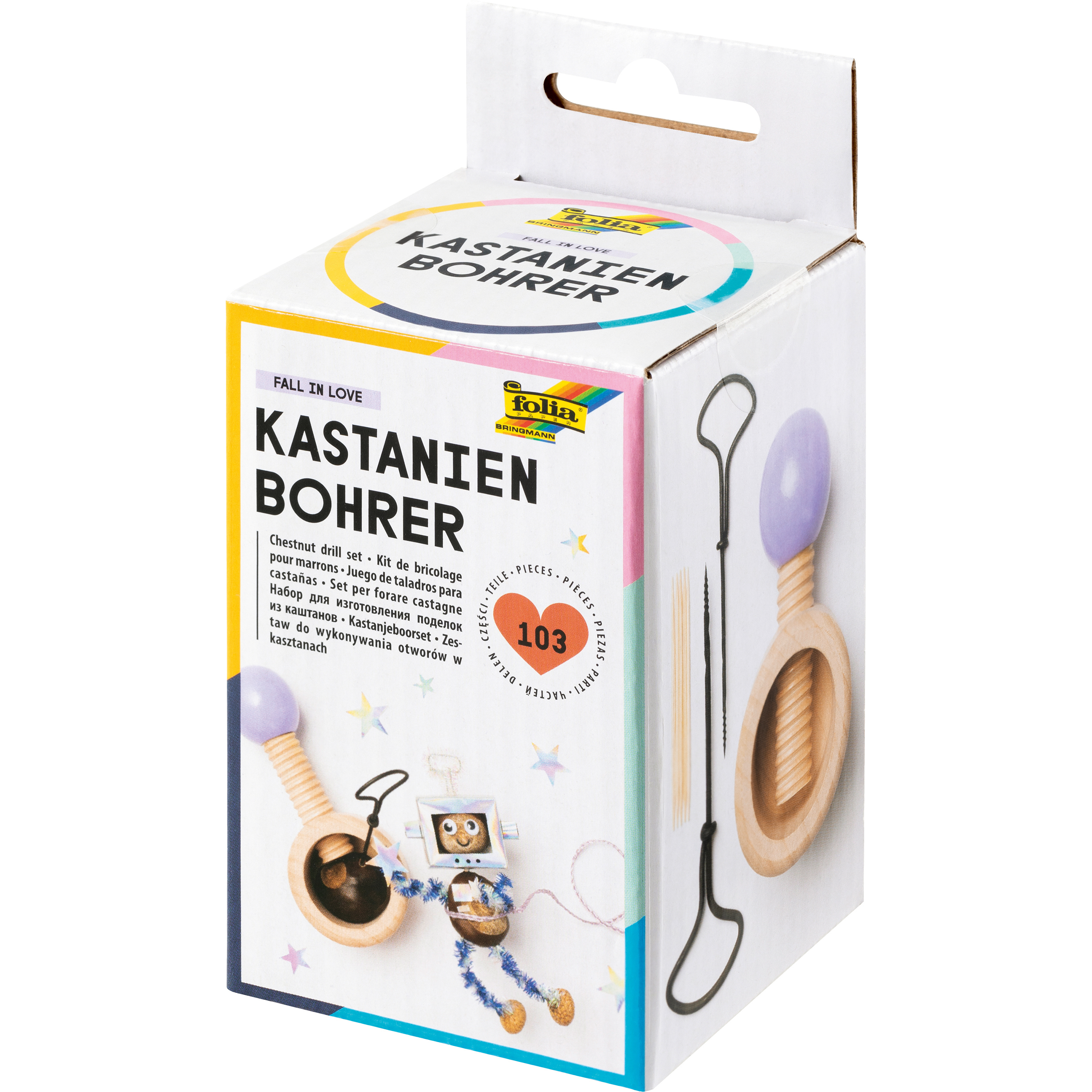 FOLIA Kastanienbohrer aus Holz 23007 Handbohrer und Zahnstocher