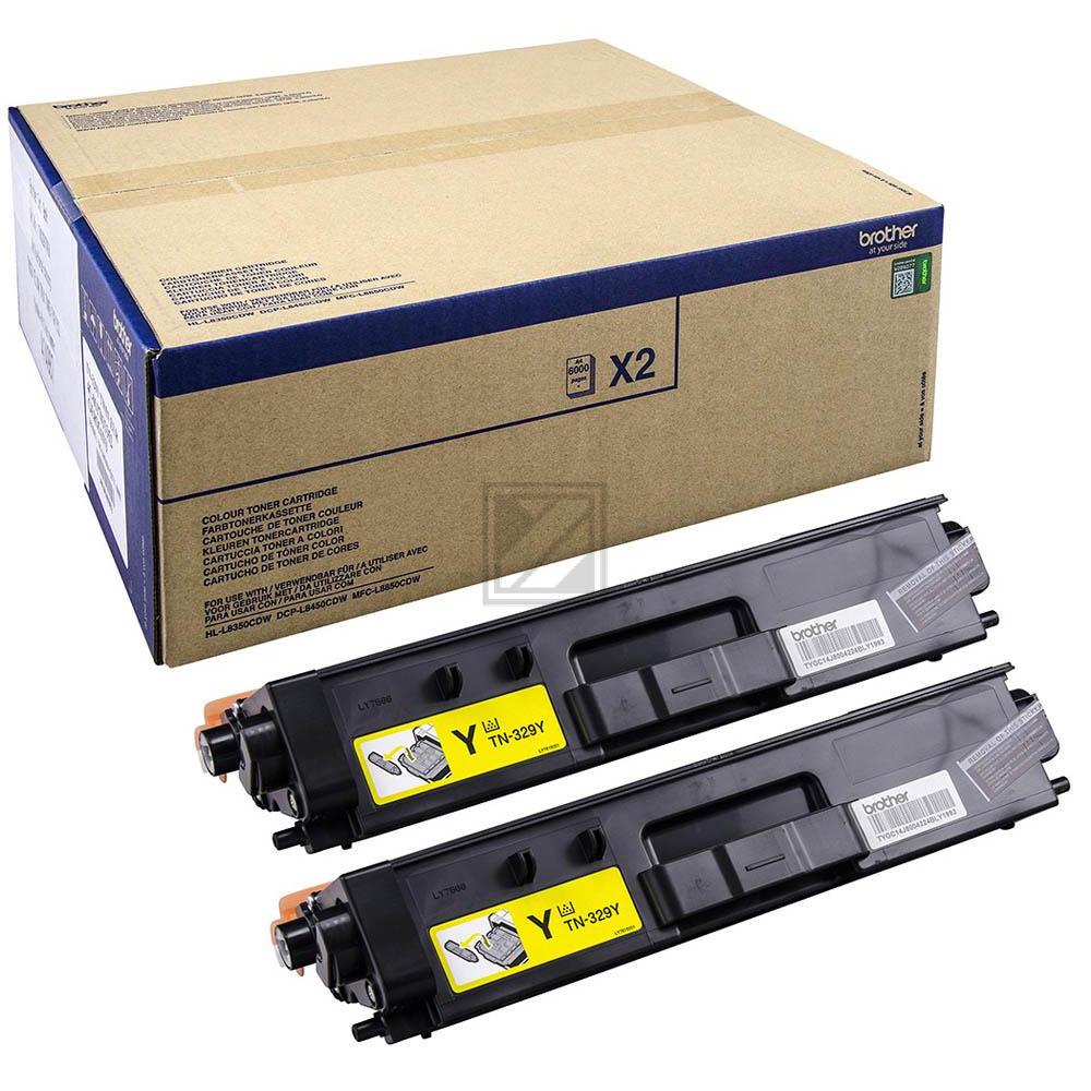 BROTHER Toner Super HY Twin yellow TN-329YTWIN MFC-L8450 2x6000 Seiten BROTHER Toner Super HY Twin yellow TN-329YTWIN MFC-L8450 2x6000 Seiten