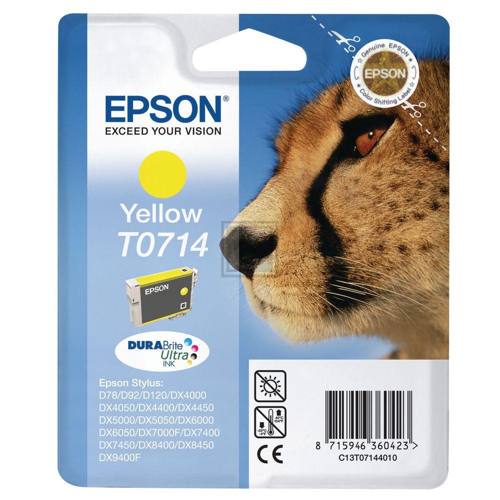 EPSON Tintenpatrone yellow T071440 Stylus DX4000 475 Seiten EPSON Tintenpatrone yellow T071440 Stylus DX4000 475 Seiten