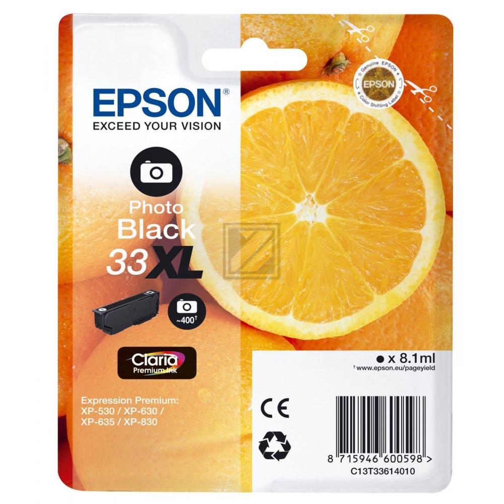 EPSON Tintenpatrone 33XL ph.schwarz T336140 XP-530/630/830 400 Seiten EPSON Tintenpatrone 33XL ph.schwarz T336140 XP-530/630/830 400 Seiten