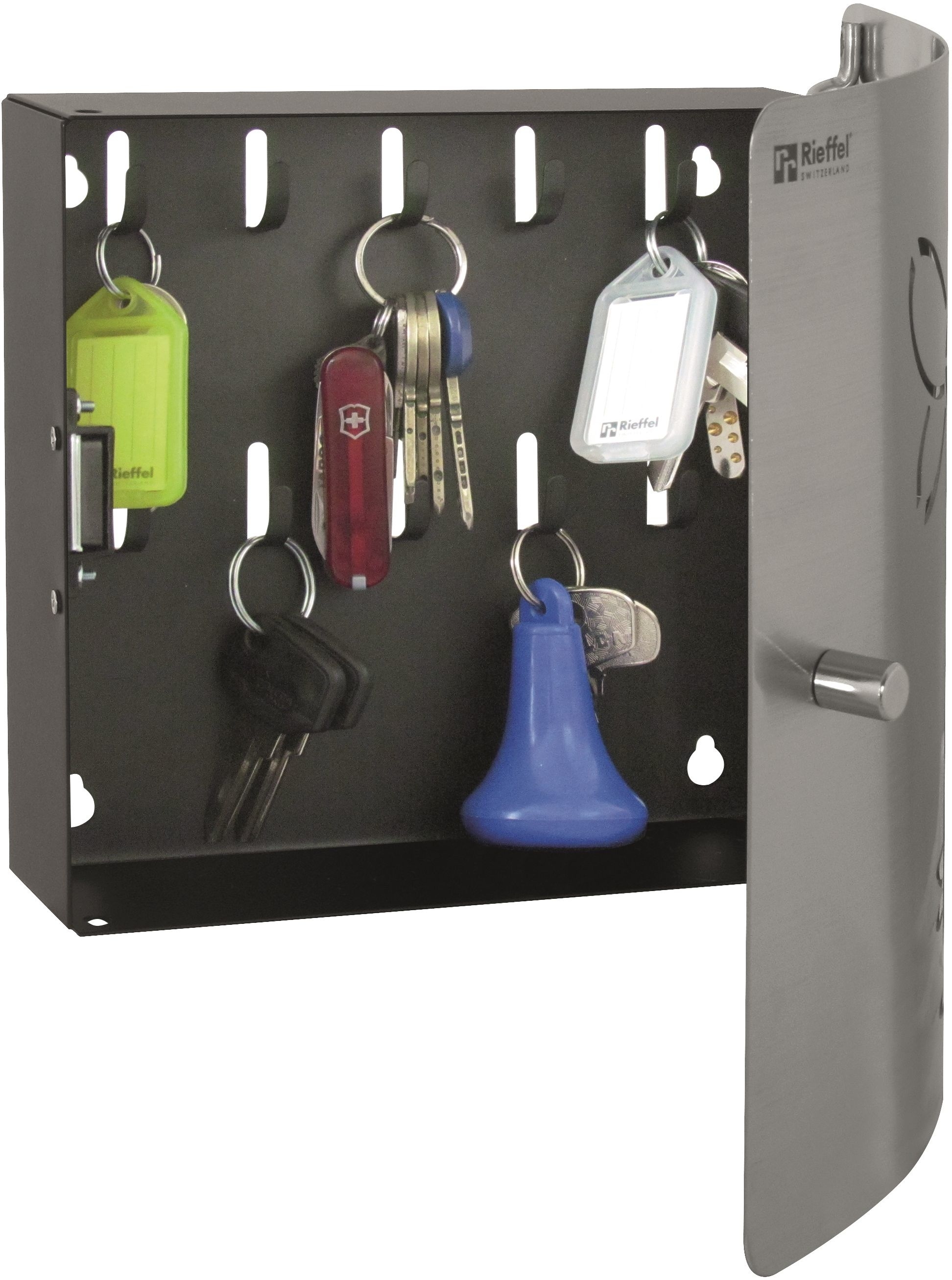 RIEFFEL SWITZERLAND Schlüsselkasten DSB-BUTTERFLY silber 10 Schlüssel