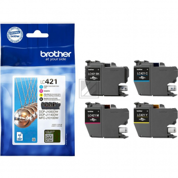 BROTHER Valuepack Tinte CMYBK LC-421VAL DCP-J1050 200 Seiten BROTHER Valuepack Tinte CMYBK LC-421VAL DCP-J1050 200 Seiten