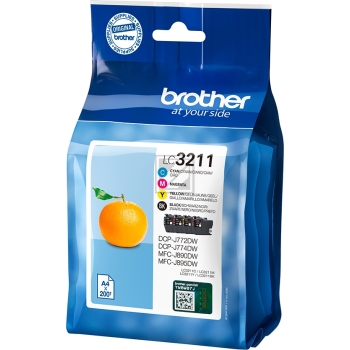 BROTHER Valuepack Tinte CMYBK LC-3211VAL DCP-J774DWW 200 Seiten