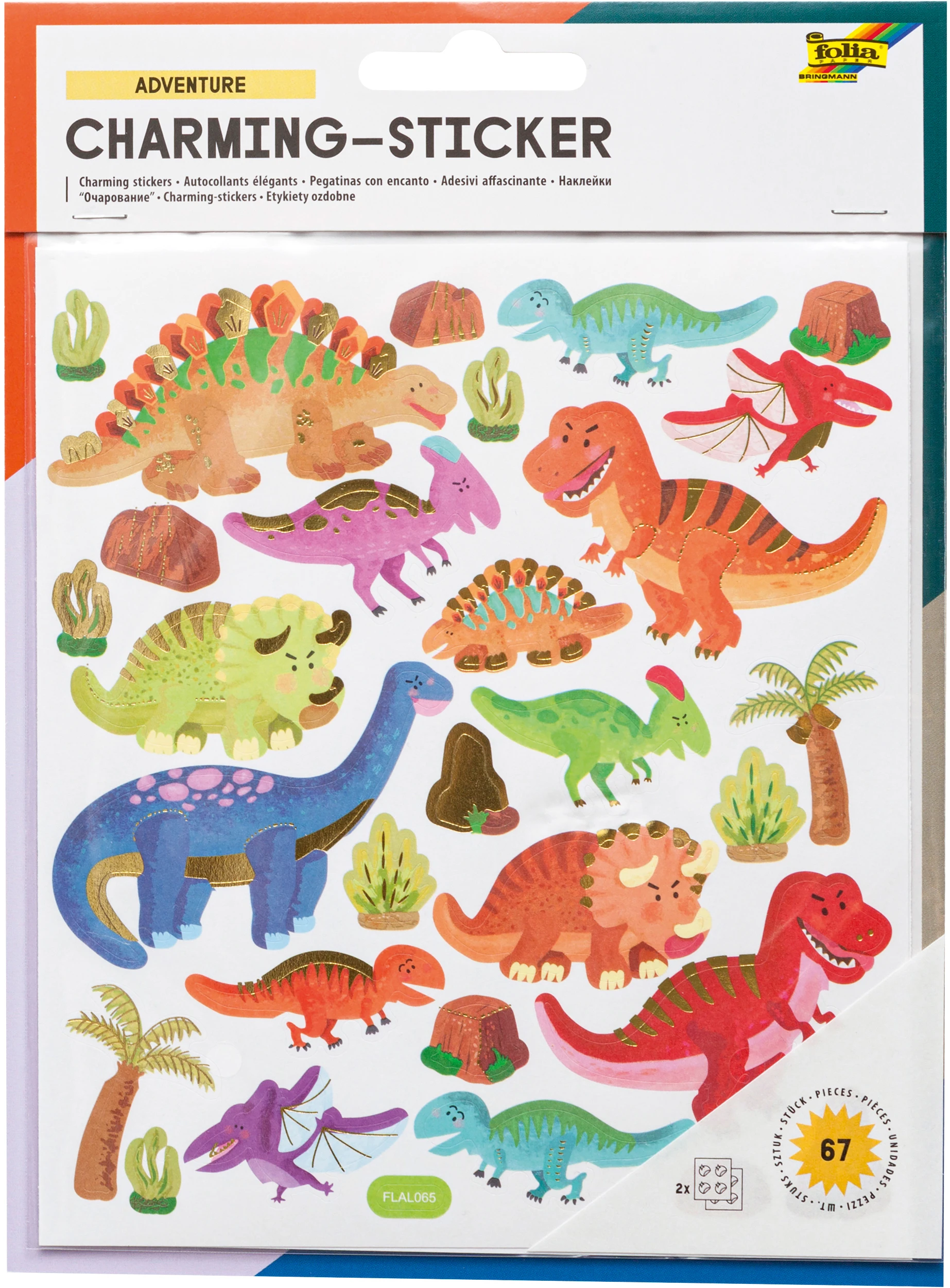 FOLIA Charming-Sticker 18203 Adventure 2 Blatt/67 Stück