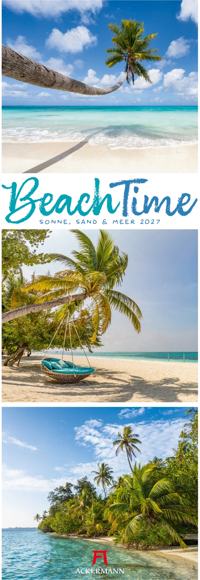 ACKERMANN Bildkalender 2027 3730 BeachTime 24x66cm