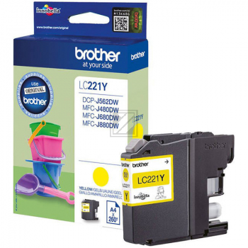 BROTHER Tintenpatrone yellow LC-221Y MFC-J480/680/880 260 Seiten BROTHER Tintenpatrone yellow LC-221Y MFC-J480/680/880 260 Seiten