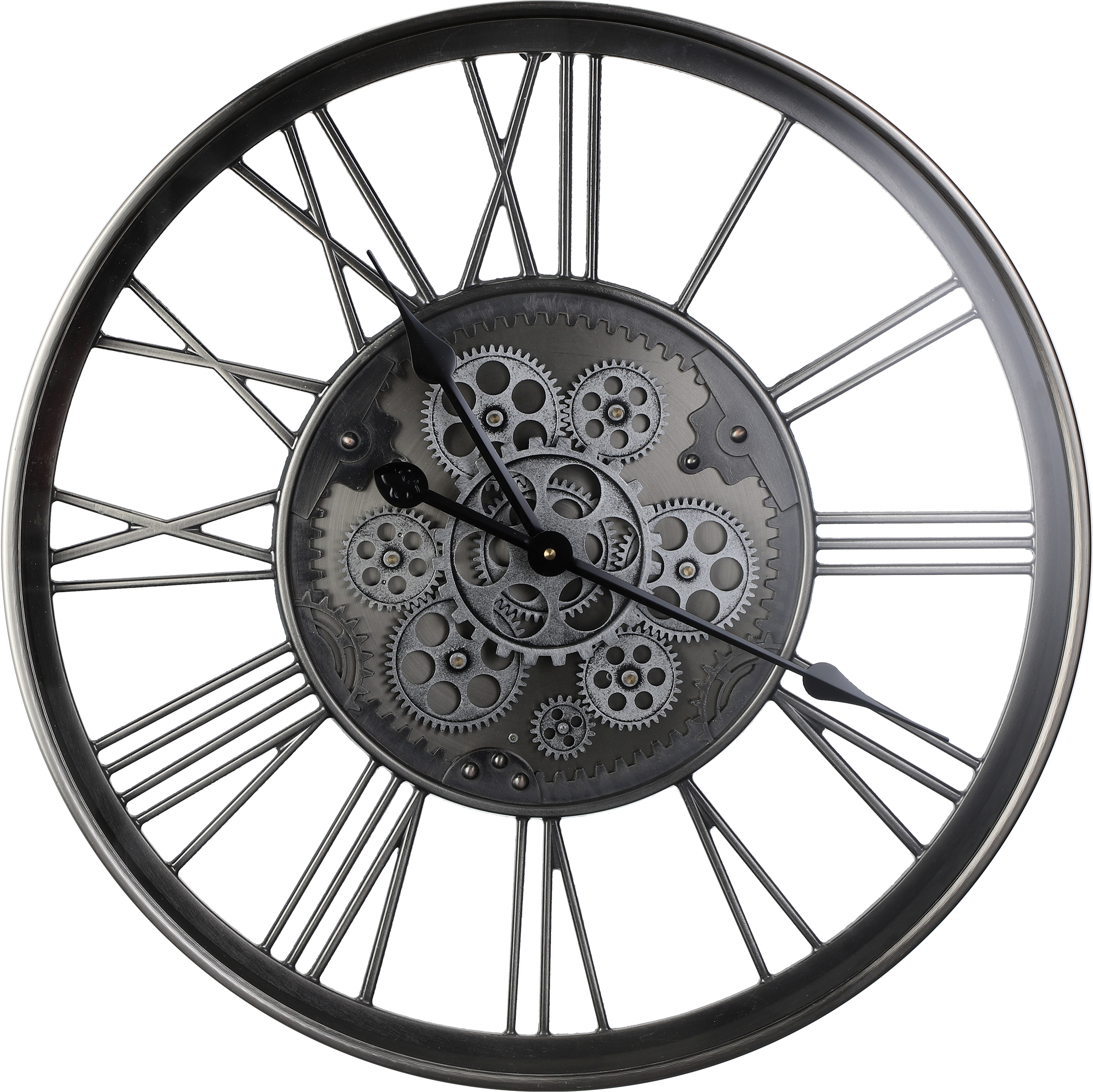 EGLO Wanduhr Kenema 55cm 425529 silber