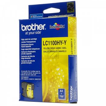 BROTHER Tintenpatrone HY yellow LC-1100HYY MFC-6490CW 750 Seiten