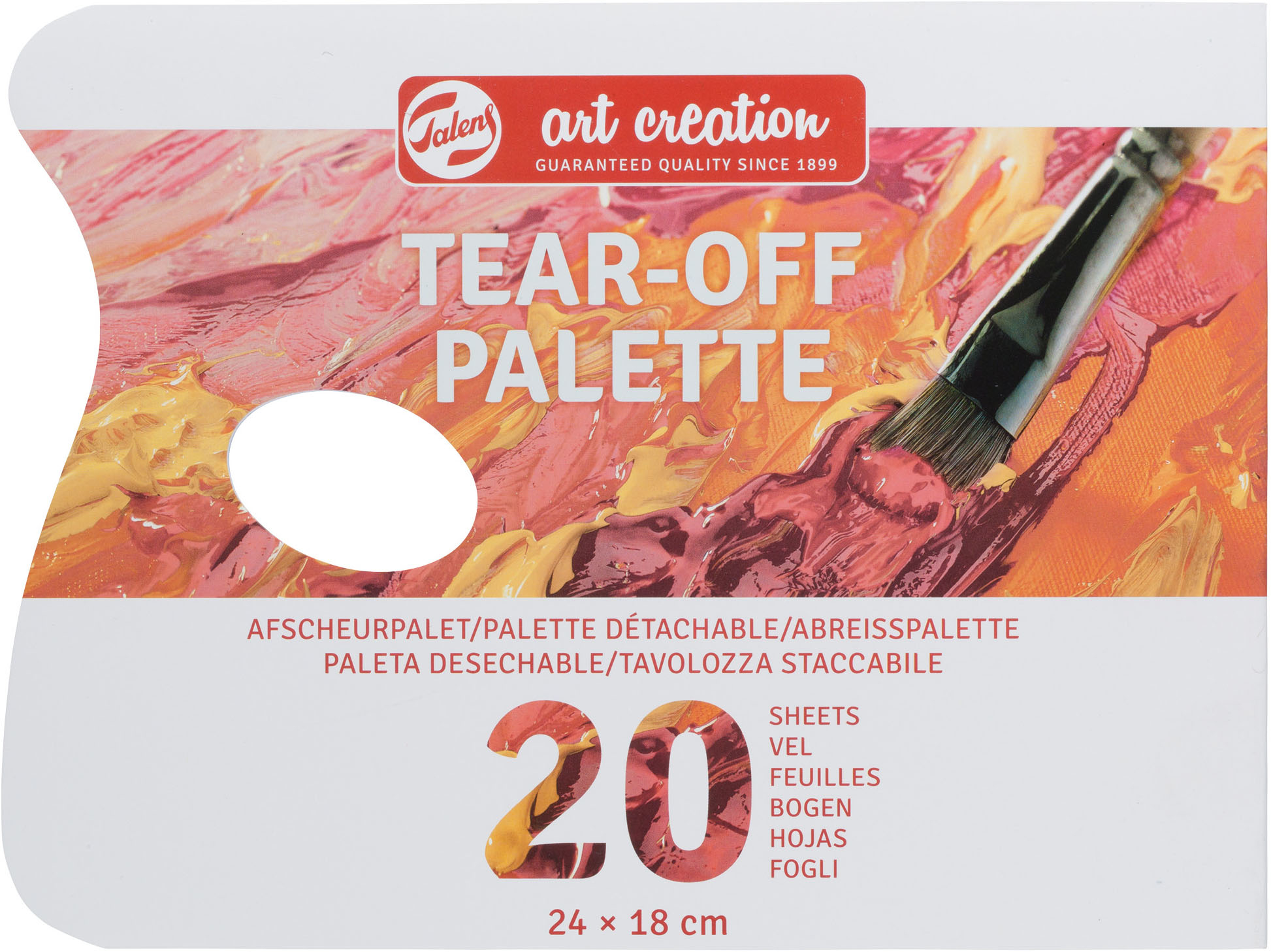TALENS Farbpalette 18x24cm 9067001M abreissbar 20 Blatt