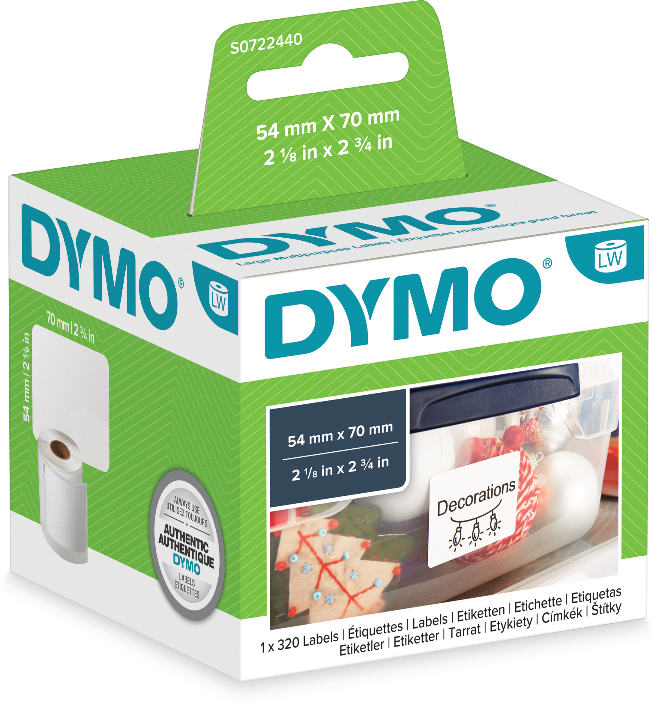DYMO Disketten-Etiketten S0722440 perm.70x54mm 300 Stück DYMO Disketten-Etiketten S0722440 perm.70x54mm 300 Stück