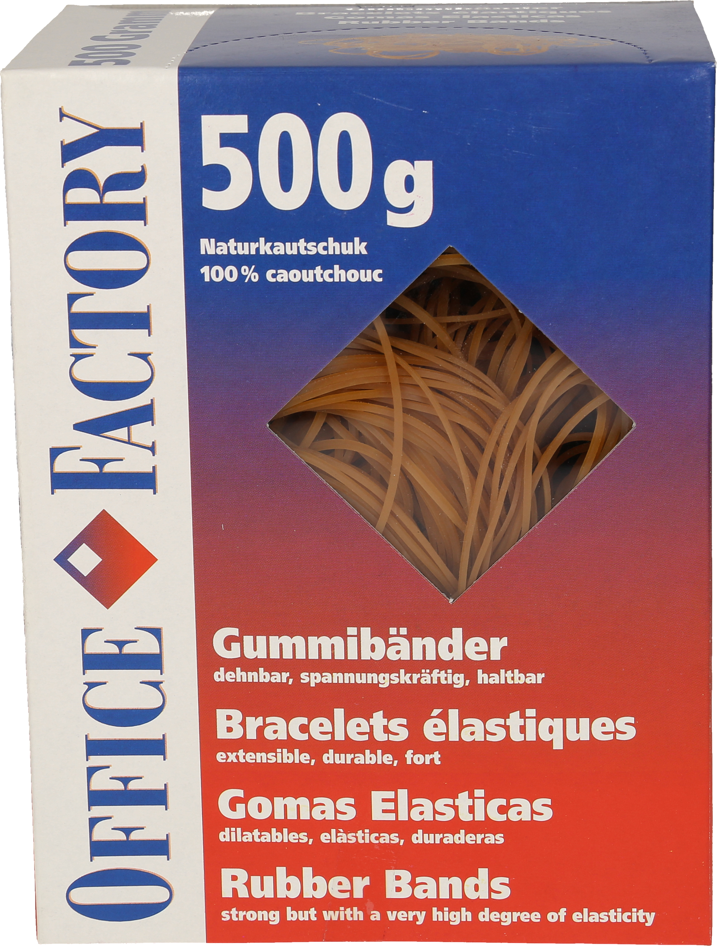 SMART OFFICE Gummibänder 100x1.3mm 605522 braun, ø70mm 500g