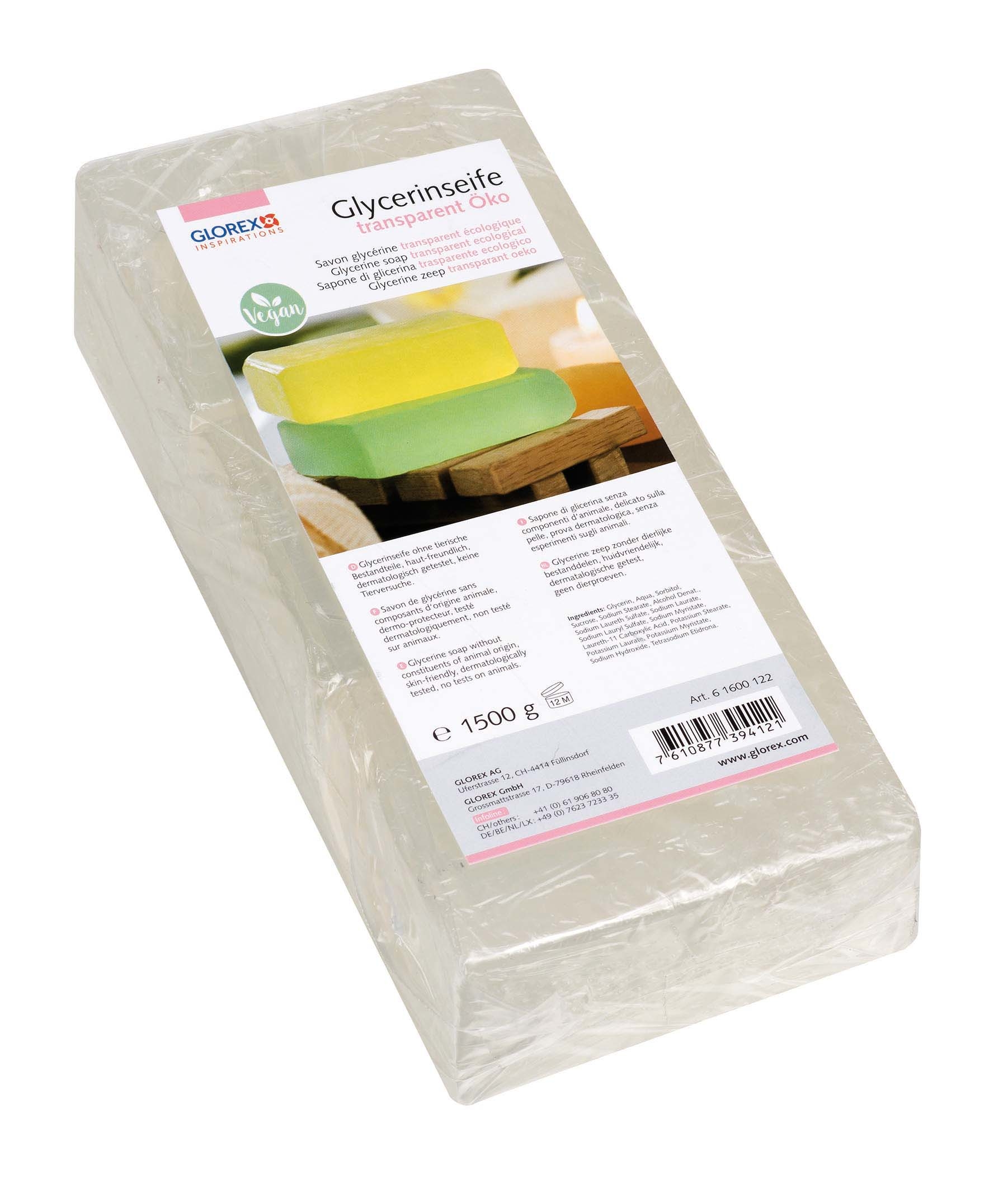 GLOREX Glycerin Seife Öko 1500g 61600122 transparent