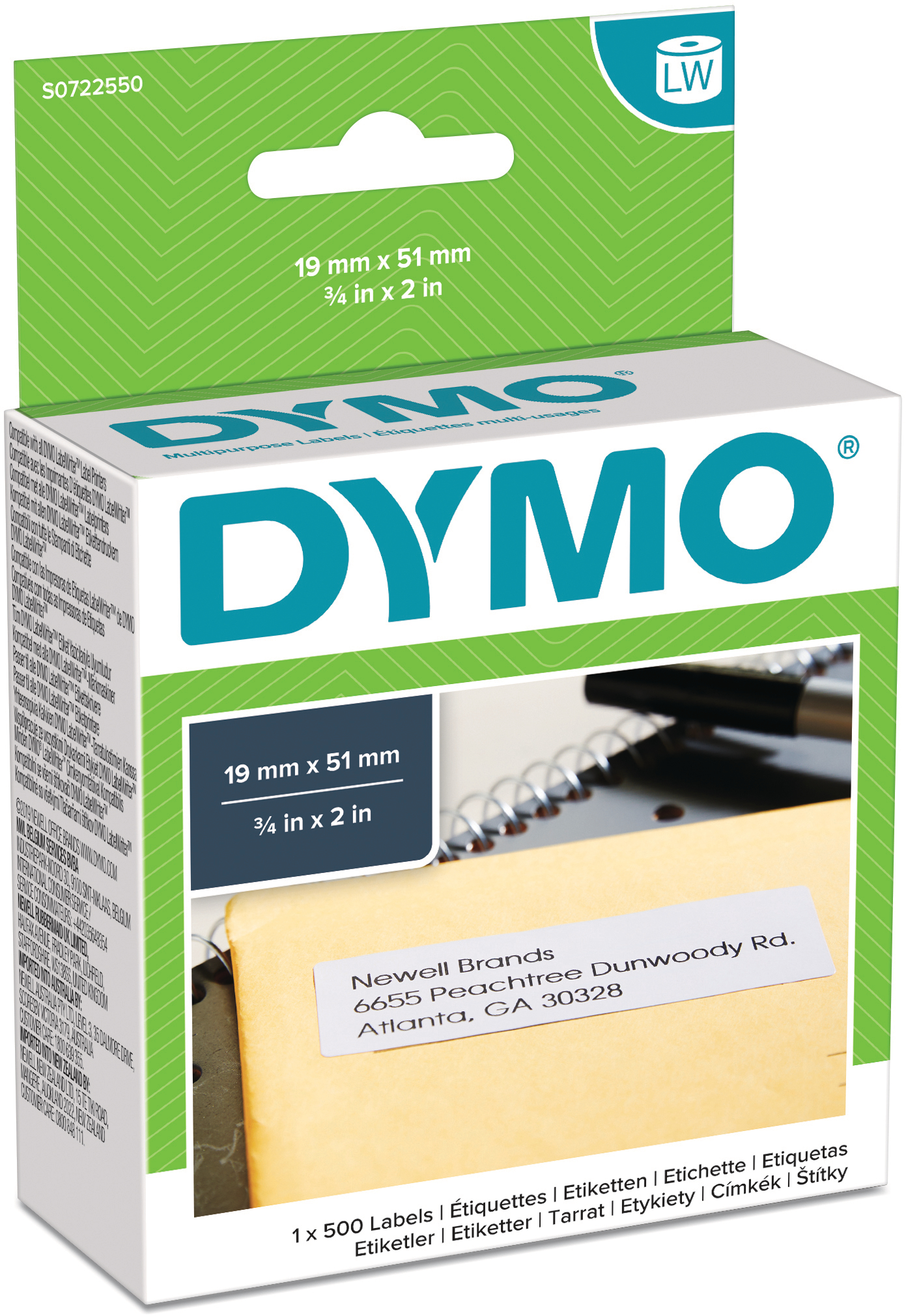 DYMO Universal-Etiketten S0722550 non-perm. 51x19mm DYMO Universal-Etiketten S0722550 non-perm. 51x19mm