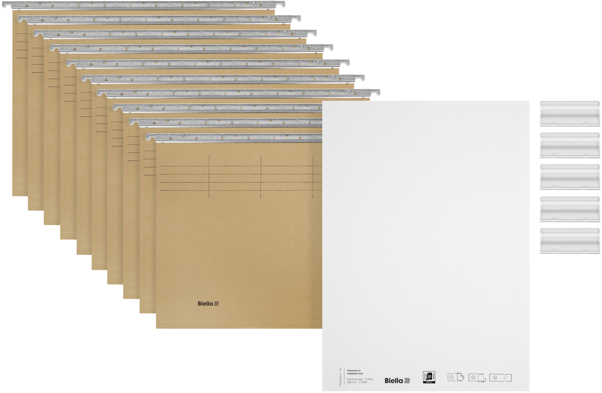 BIELLA Hängemappen-Set A4 27041400U olive 32x24cm, 10 Stück