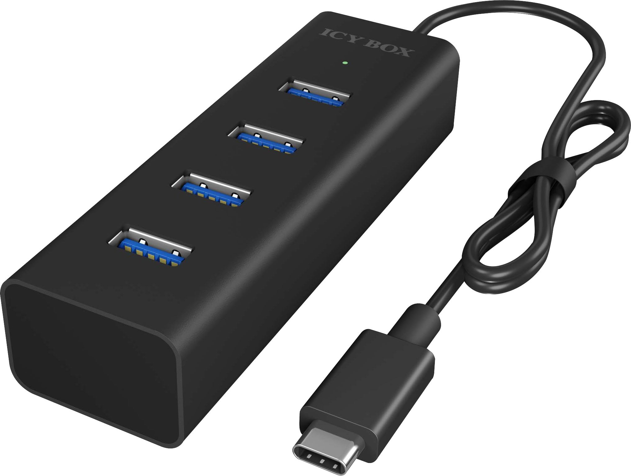 ICY BOX 4 Port Hub Type C USB 3.0 IB-HUB1409-C3 Aluminium black