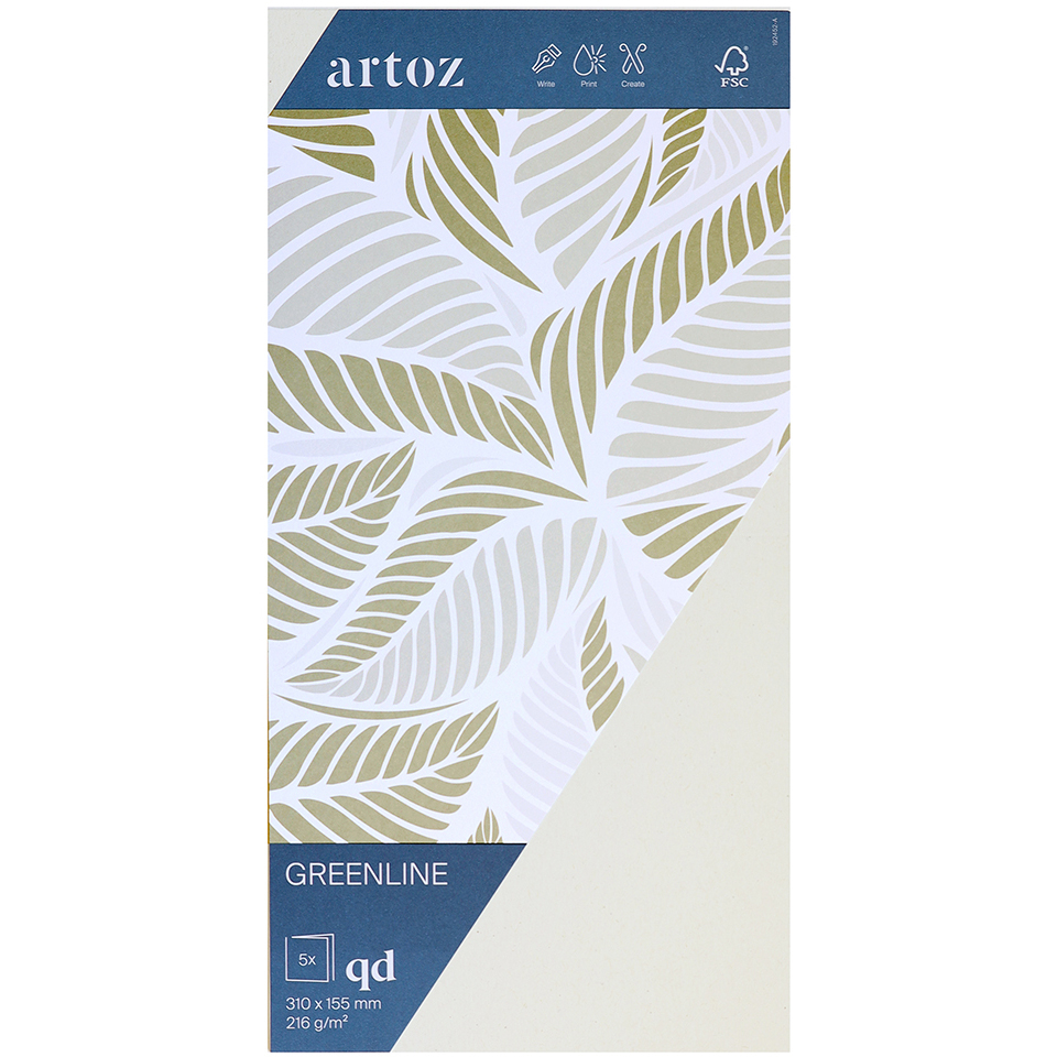 ARTOZ Karten 1001 310x155mm 19245226-242 216g, tortilla 5 Blatt