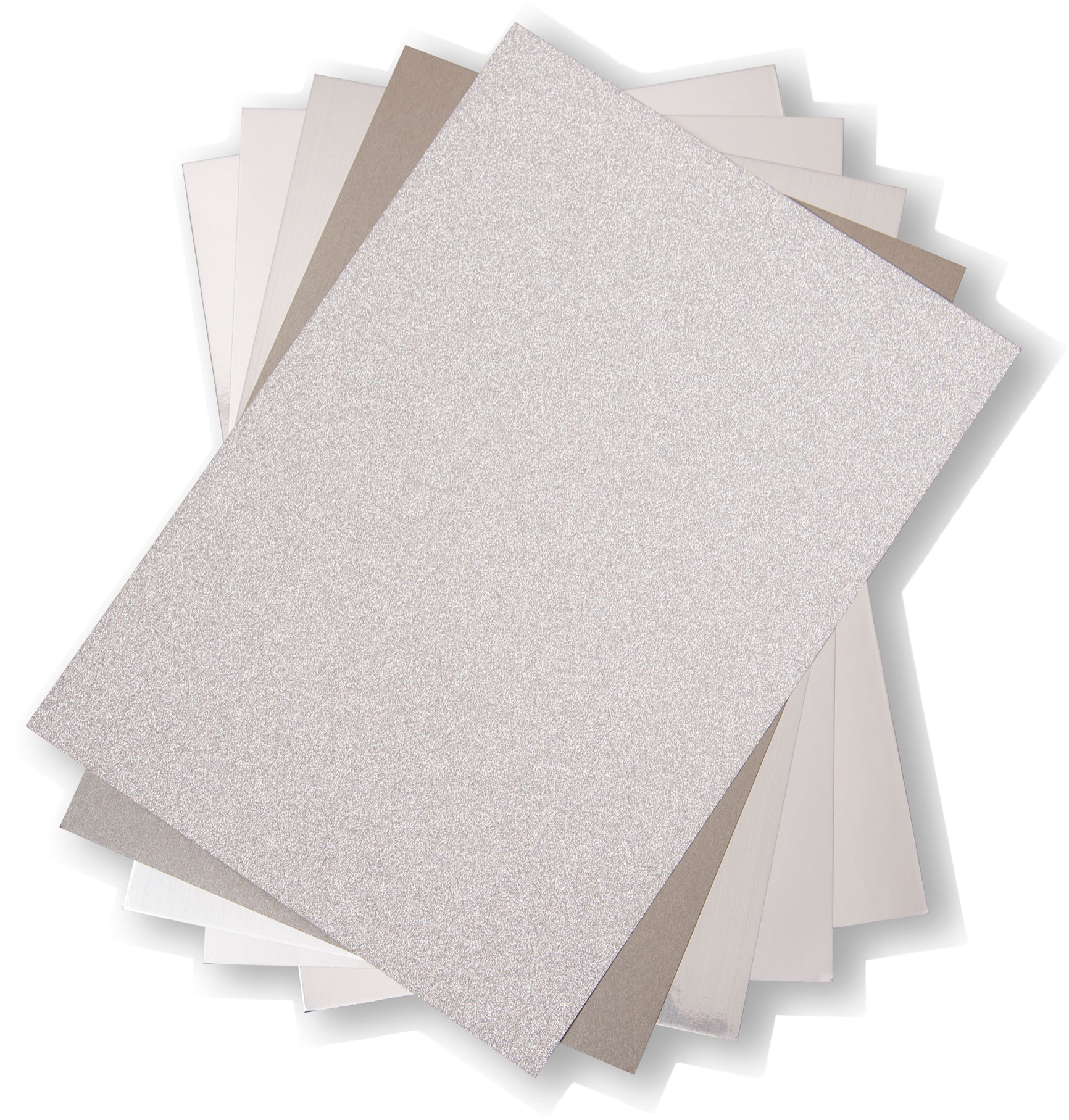 SIZZIX Karton A4 664533 silber 50 Blatt