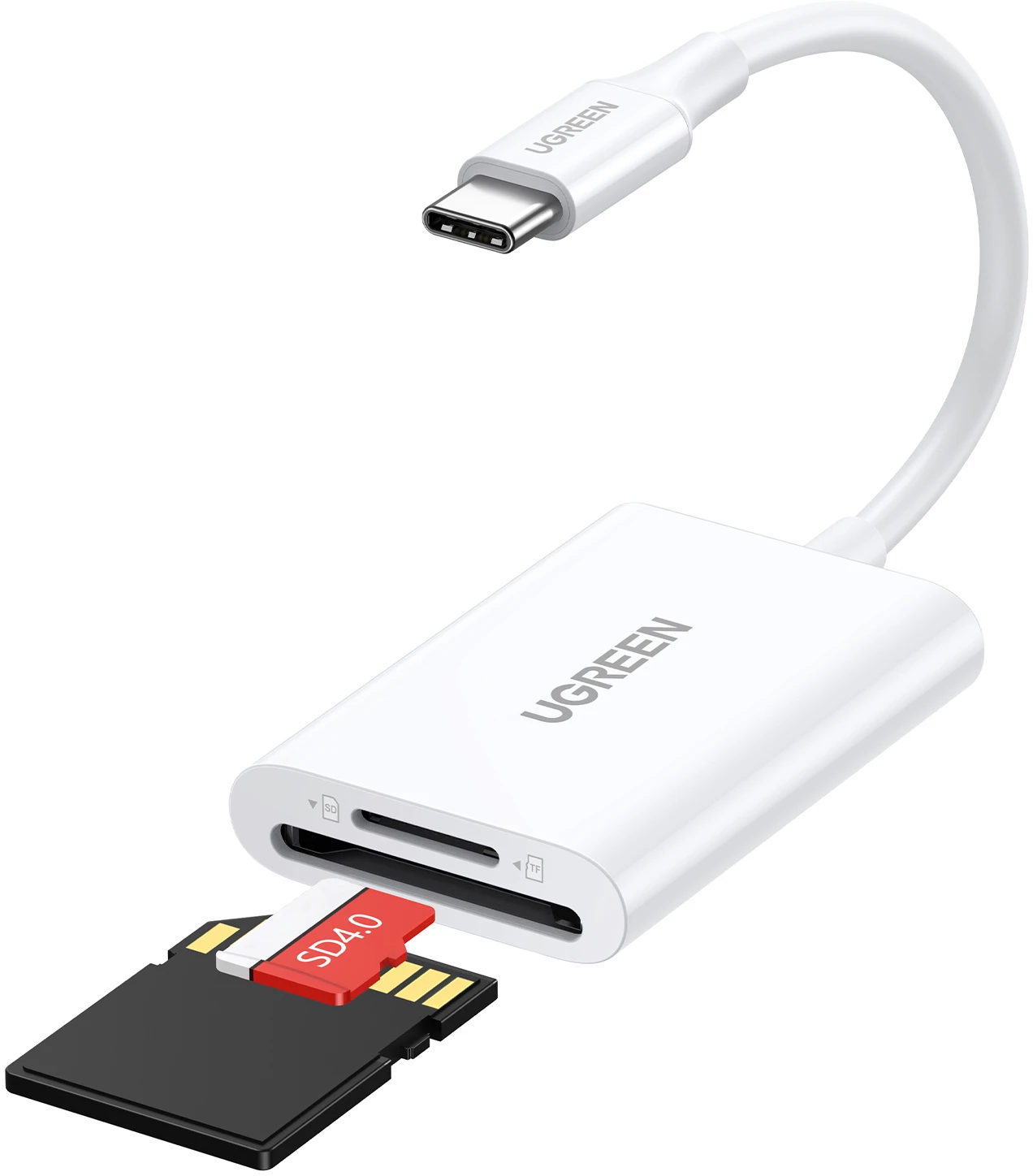 UGREEN Card Reader USB-C 3.0 35506 SD,TF, White
