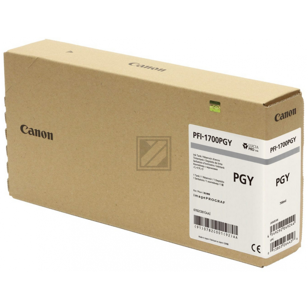 CANON Tintenpatrone photo grey PFI1700PG iPF PRO-2000/PRO-4000 700ml CANON Tintenpatrone photo grey PFI1700PG iPF PRO-2000/PRO-4000 700ml