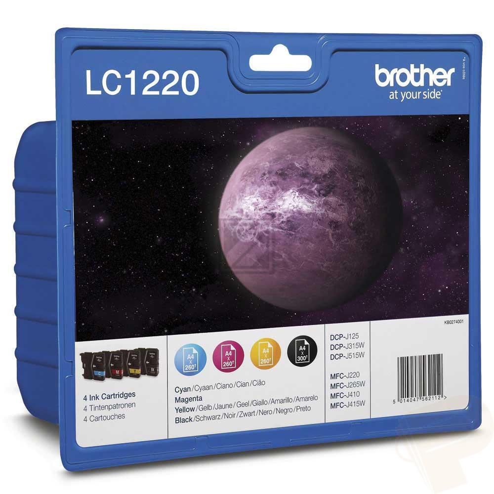 BROTHER Valuepack Tinte CMYBK LC-1220VALBP DCP-J525W 300 Seiten BROTHER Valuepack Tinte CMYBK LC-1220VALBP DCP-J525W 300 Seiten