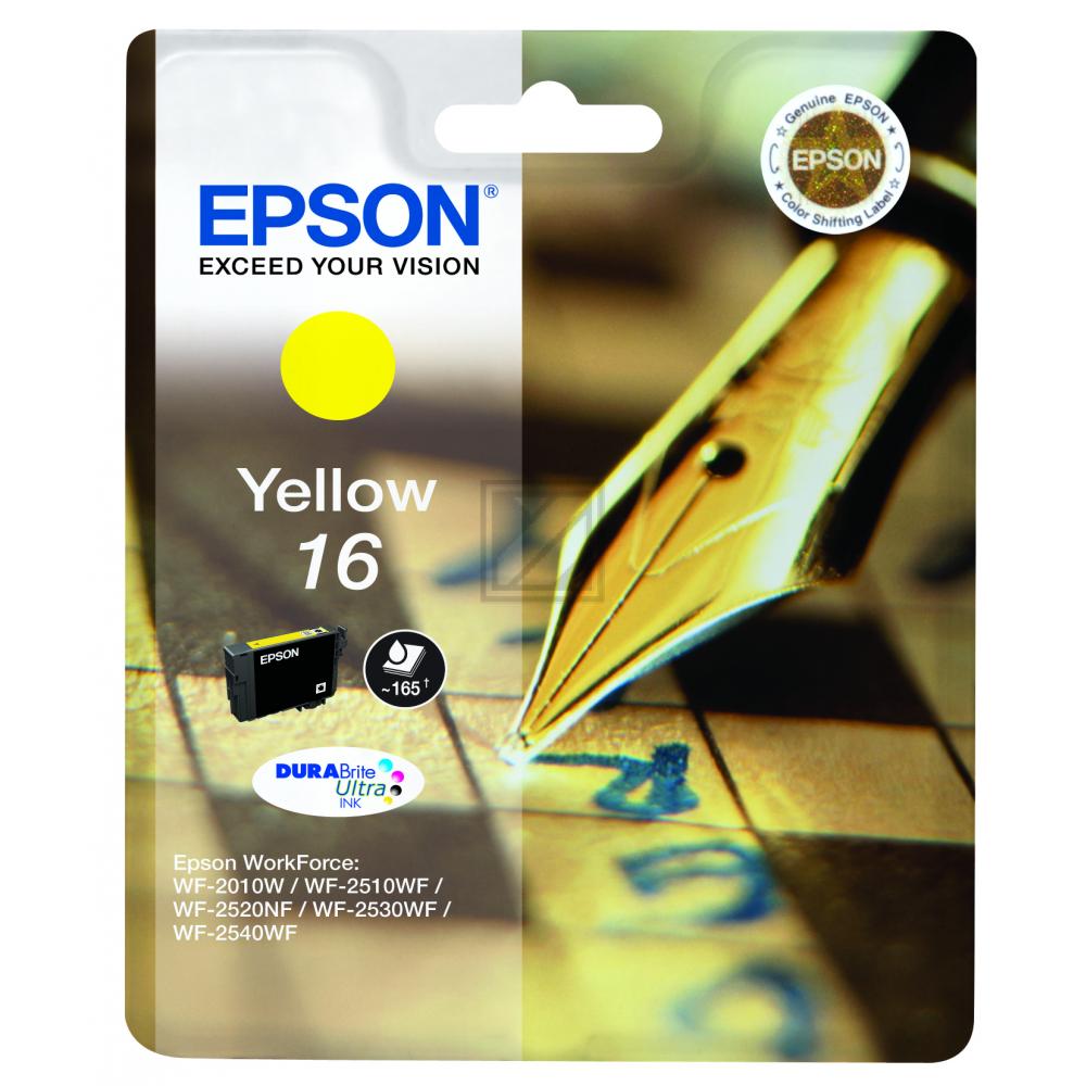 EPSON Tintenpatrone 16 yellow T162440 WF 2010/2540 165 Seiten EPSON Tintenpatrone 16 yellow T162440 WF 2010/2540 165 Seiten