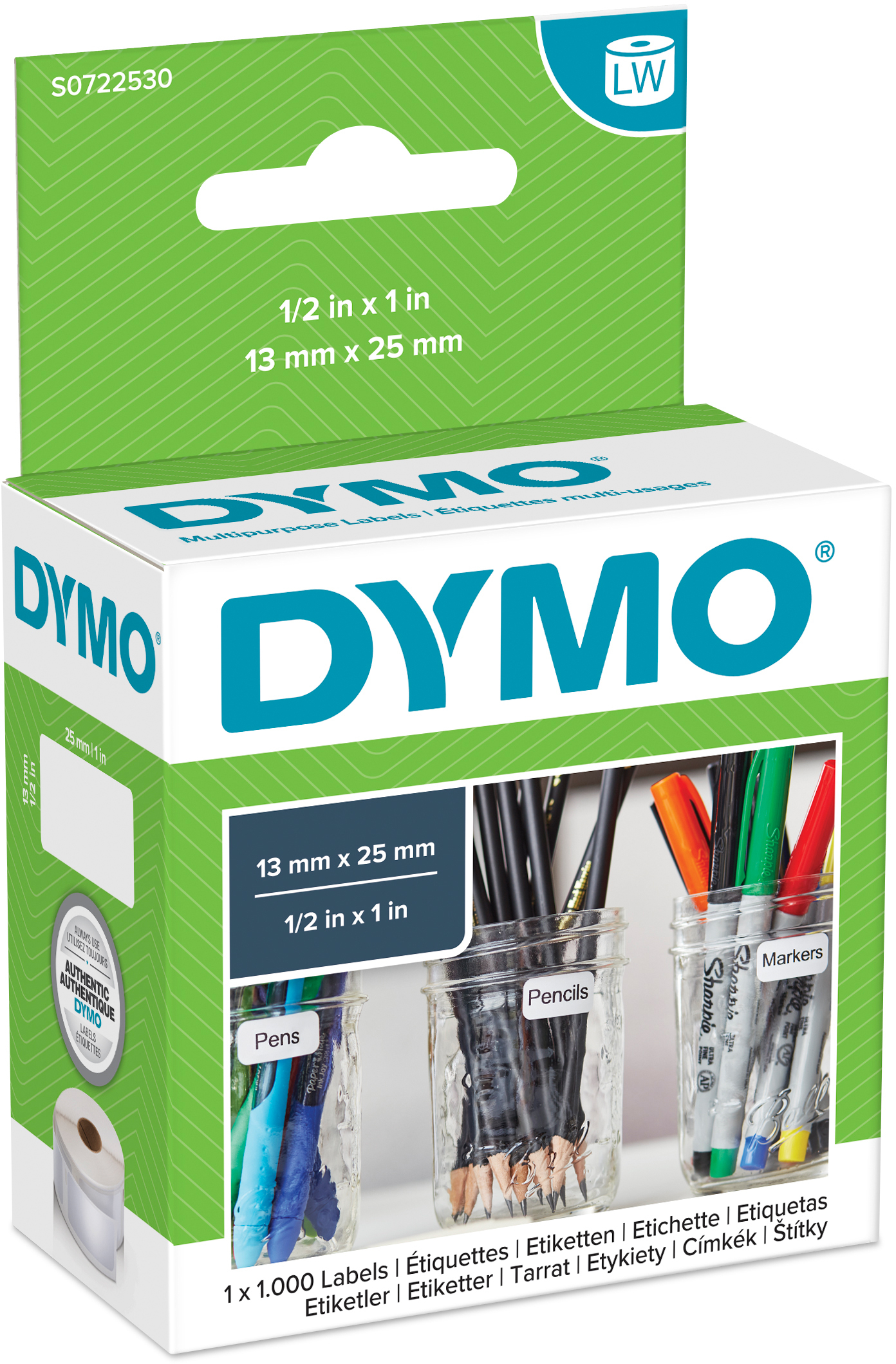 DYMO Universal-Etiketten S0722530 non-perm. 25x13mm 1000 Stück DYMO Universal-Etiketten S0722530 non-perm. 25x13mm 1000 Stück