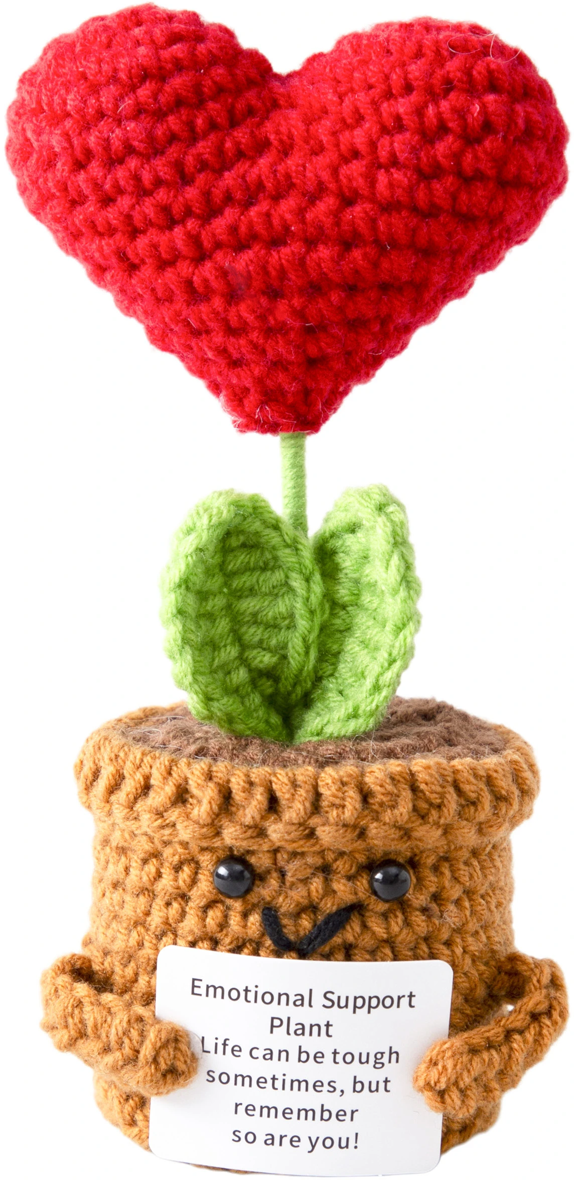 I AM CREATIVE Positive Plant 14.5cm DS-232362 braun