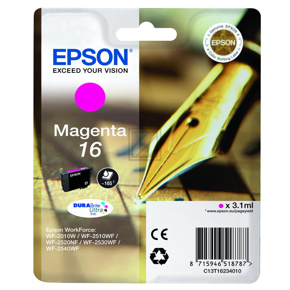 EPSON Tintenpatrone 16 magenta T162340 WF 2010/2540 165 Seiten