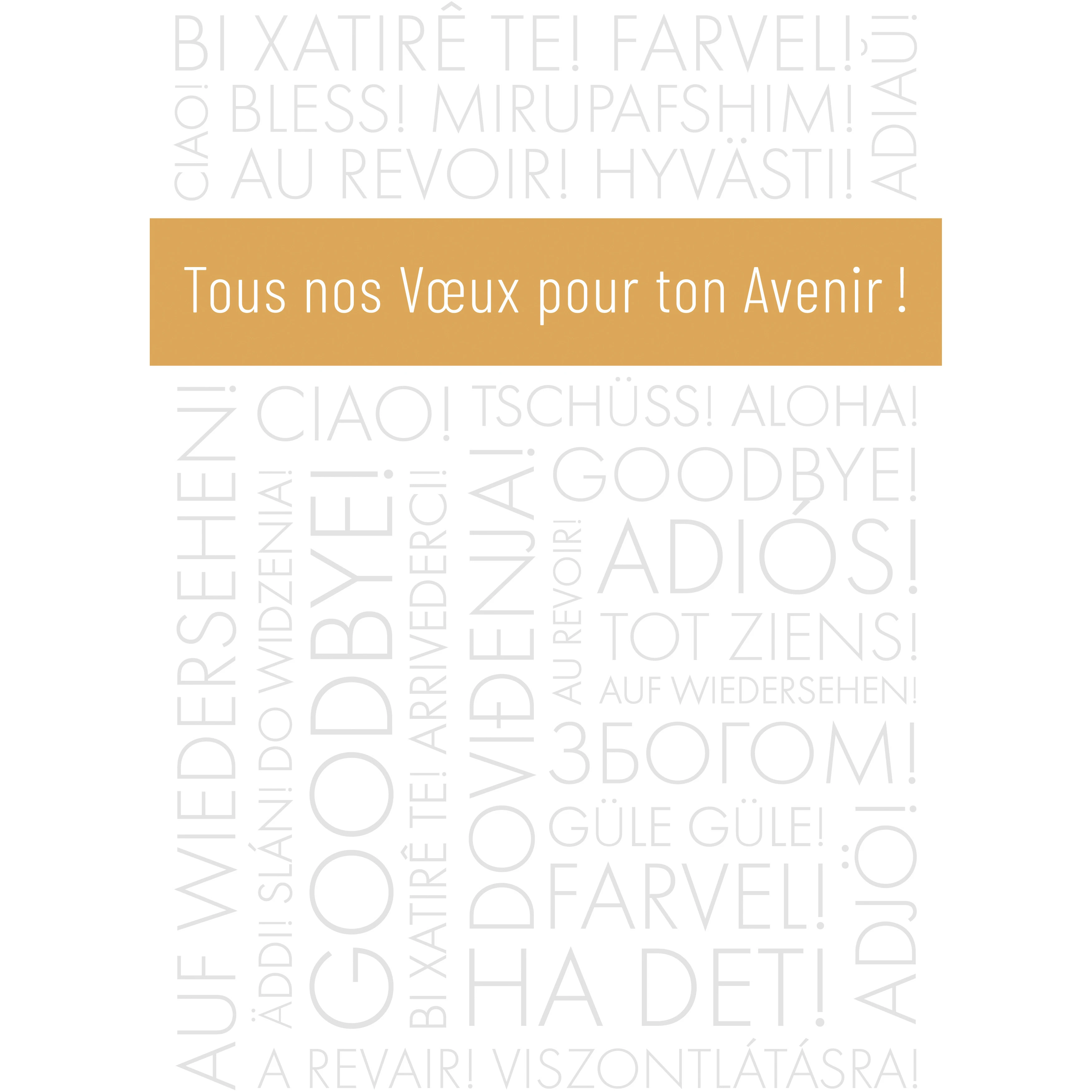 ABC Abschiedskarte FR A4 53401 Gold Text