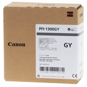 CANON Tintenpatrone grey PFI1300G iPF PRO-2000/PRO-6000S 330ml CANON Tintenpatrone grey PFI1300G iPF PRO-2000/PRO-6000S 330ml
