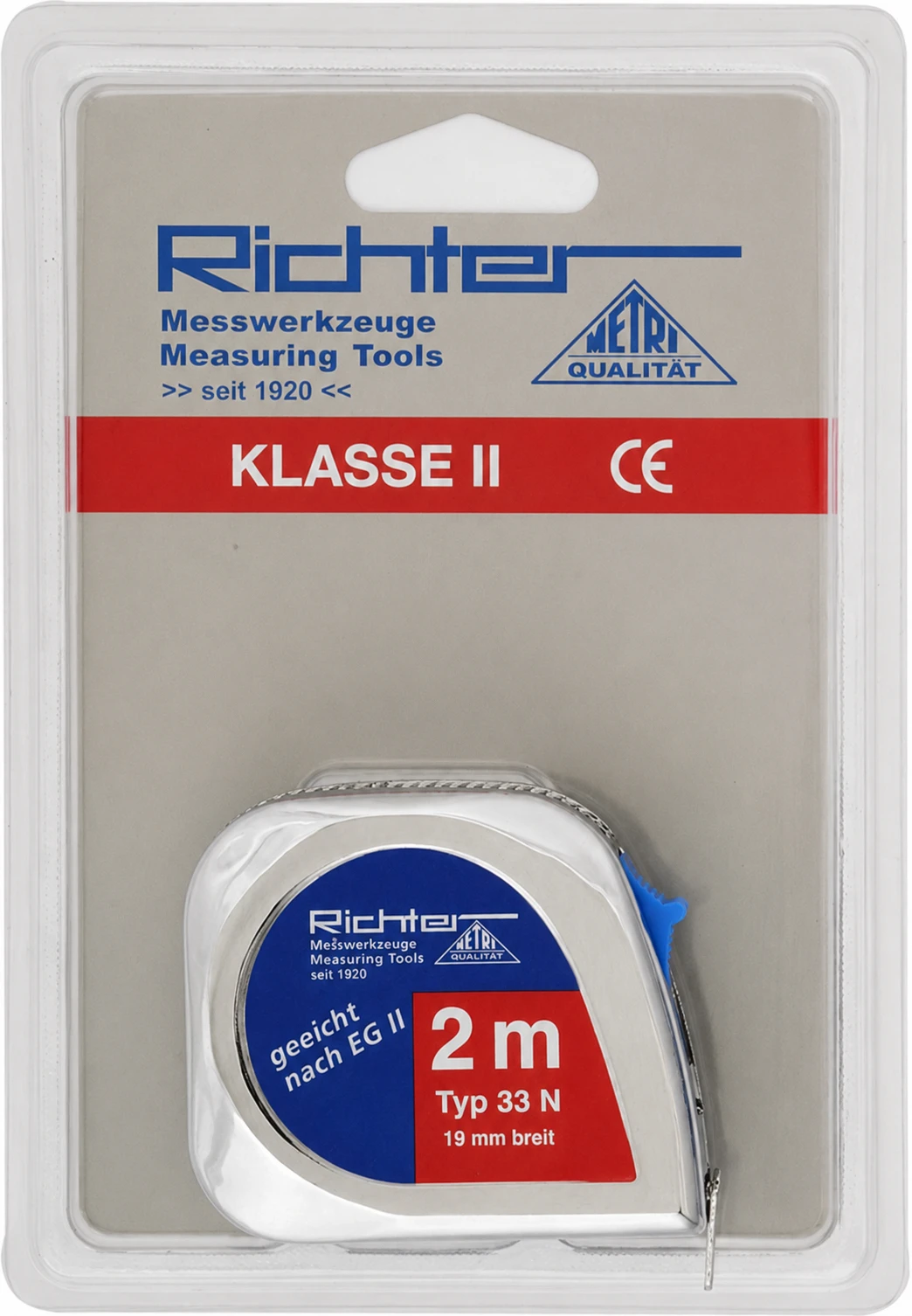 RIEFFEL SWITZERLAND Rollmeter 2m A22003 chrom