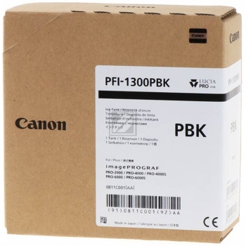CANON Tintenpatrone photo schwarz PFI1300PB iPF PRO-2000/PRO-6000S 330ml