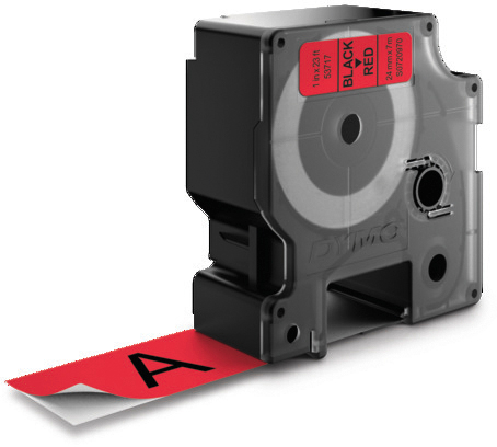 DYMO Schriftband D1 S0720970 schwarz/rot 24mm/7m DYMO Schriftband D1 S0720970 schwarz/rot 24mm/7m