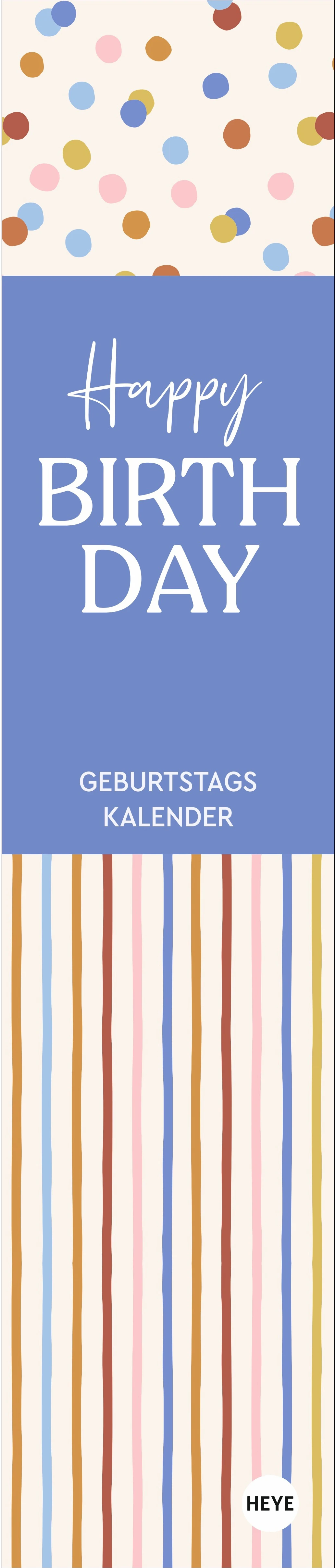 HEYE Geburtstagskalender 23552 Design 7x33cm