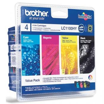 BROTHER Valuepack Tinte HY CMYBK LC-1100VH MFC-6490CW 900/750 Seiten BROTHER Valuepack Tinte HY CMYBK LC-1100VH MFC-6490CW 900/750 Seiten