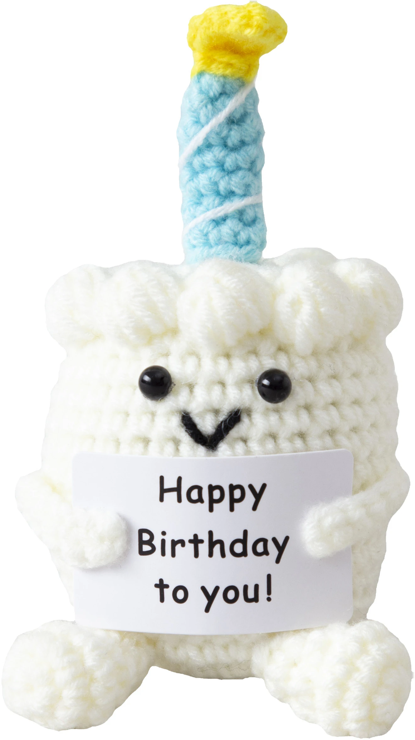 I AM CREATIVE Positive Cake 12.5cm 1000-1856 Happy Birthday, weiss